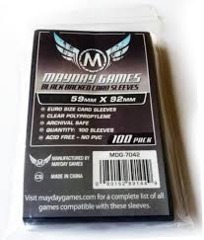 Black - (Mayday Games) Sleeves - 59mm x 92mm - 100ct